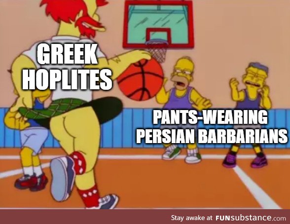 Greeks and Romans believe in skirt supremacy