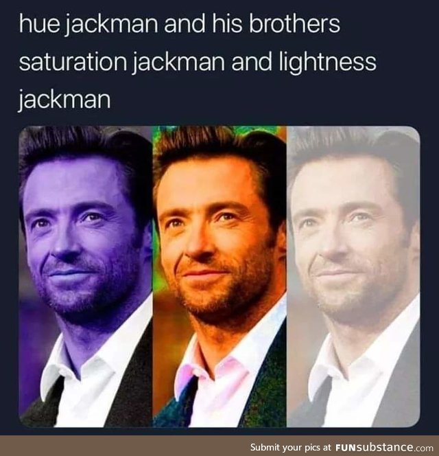 Three Hugh Jackmans? Yes please