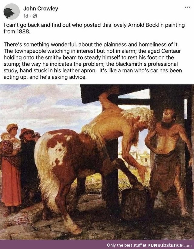 Arnold Bocklin, Centaur visiting a Blacksmith
