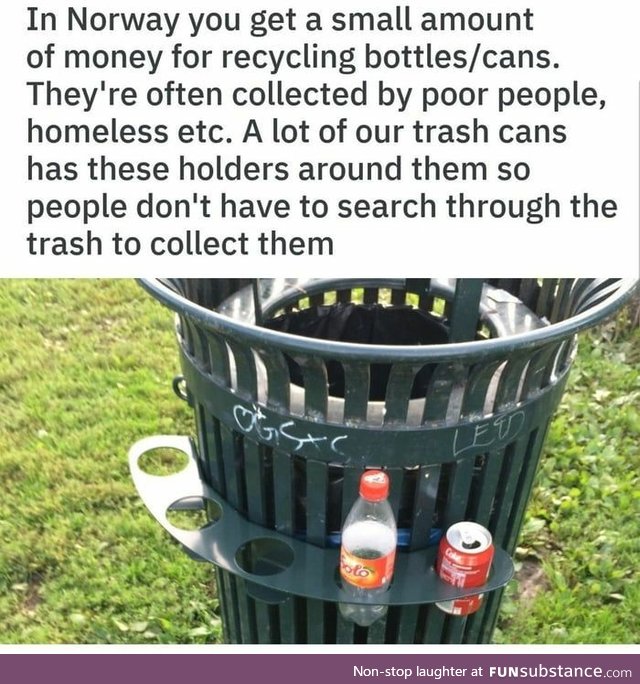 Trash can bottle holders