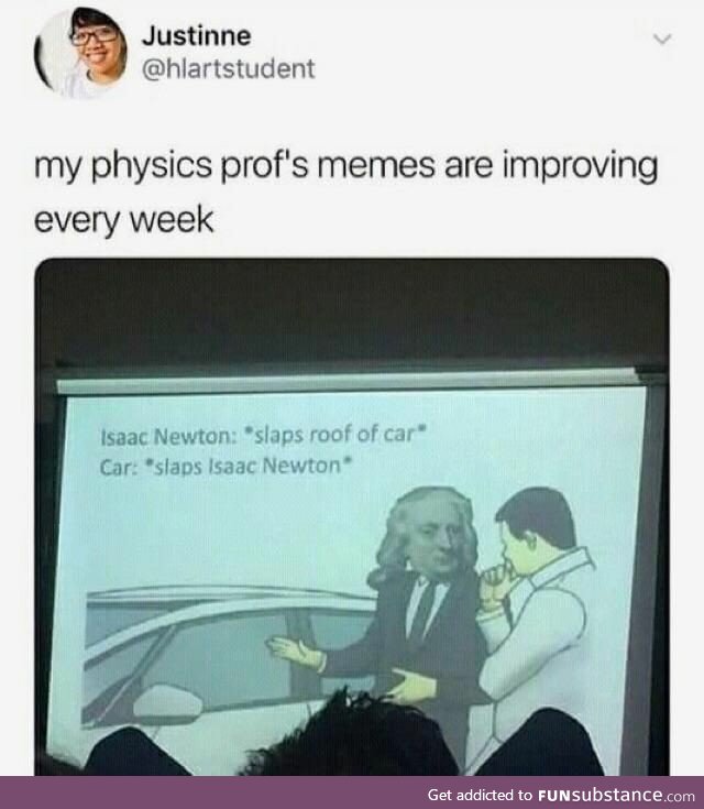 Slaps Isaac newton