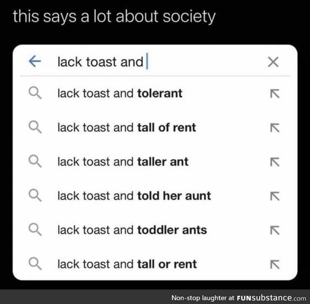 Lack toast and toddler ants