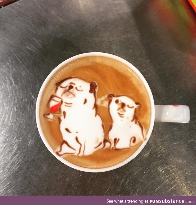 Coffee Art #34 - Fancy Doggos