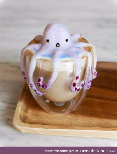 Coffee Art #38 - Foamtopus