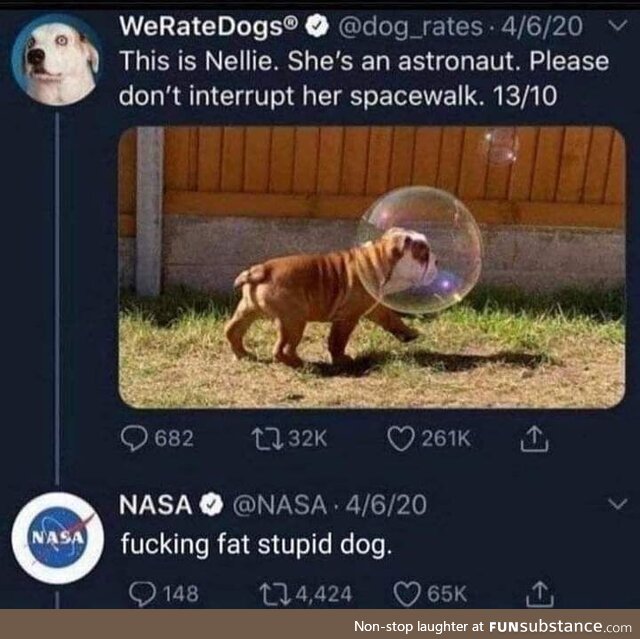 NASA be outta pocket sometimes