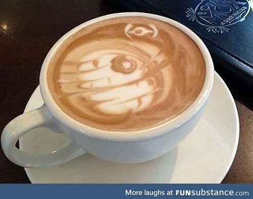 Coffee Art #54 - That's No Moon...