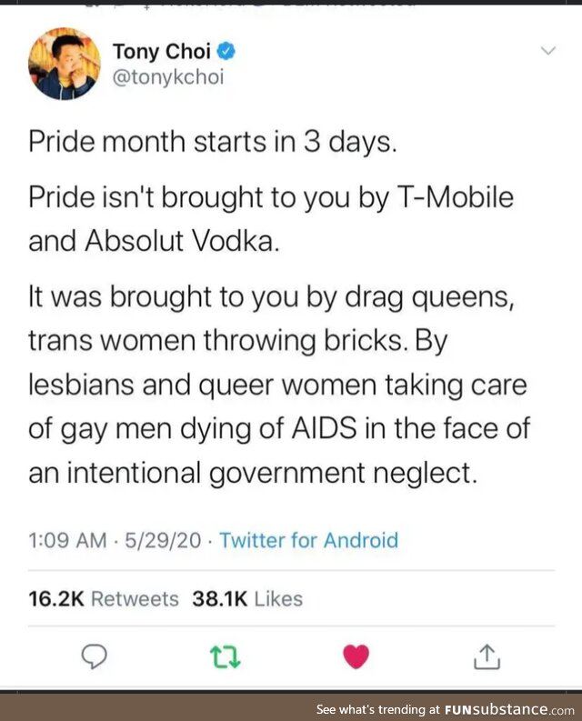 Pride started as a riot and now everyone wants to join in.