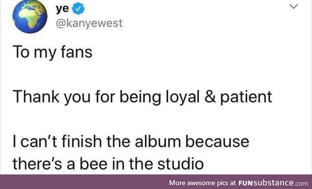 Thank you Kanye, very cool