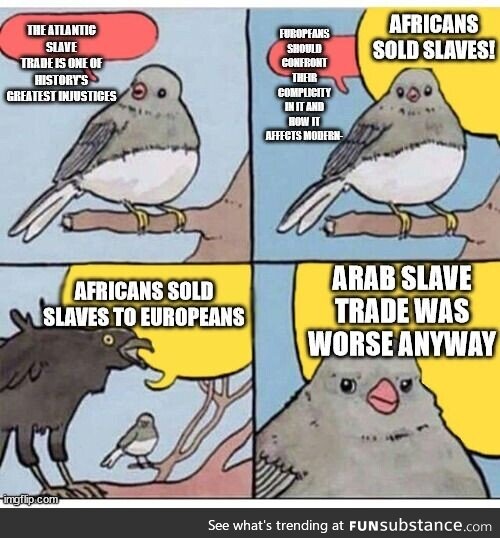 Why do discussions on slavery always end up like this?