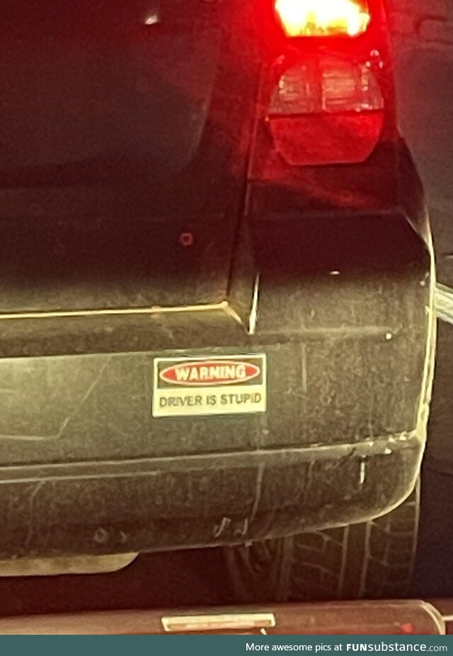 Saw this bumper sticker tonight