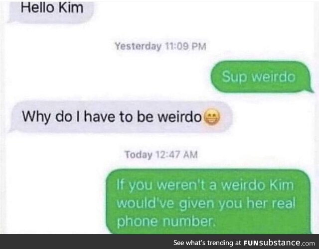 Plot twist: It is her real number