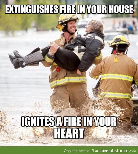 Ridiculously photogenic firefighter