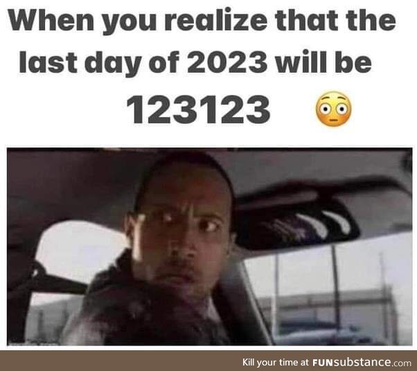 It will in the bizarre American date system