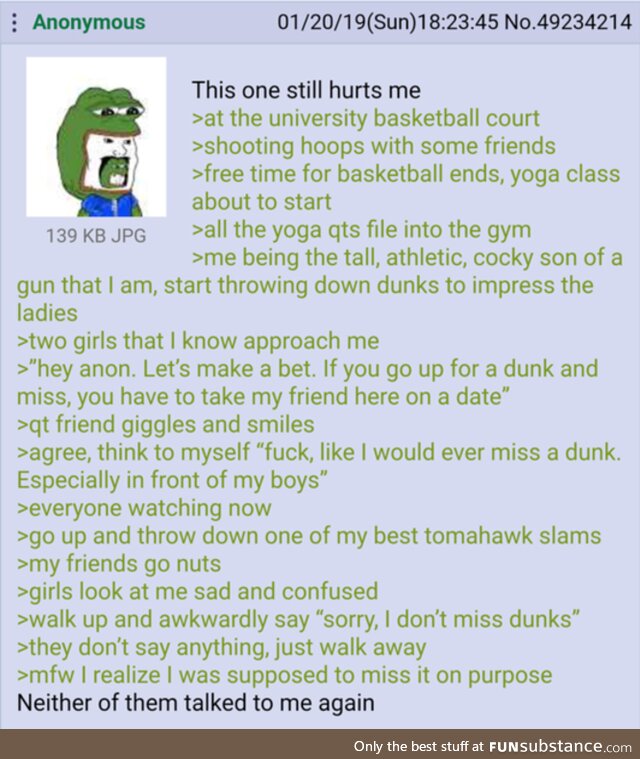 Anon takes his sport seriously