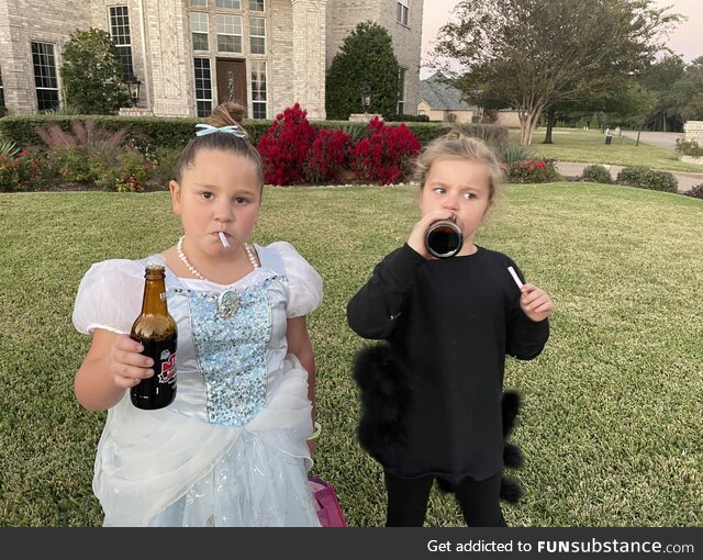 Our dentist passes out candy cigs and root beer for Halloween