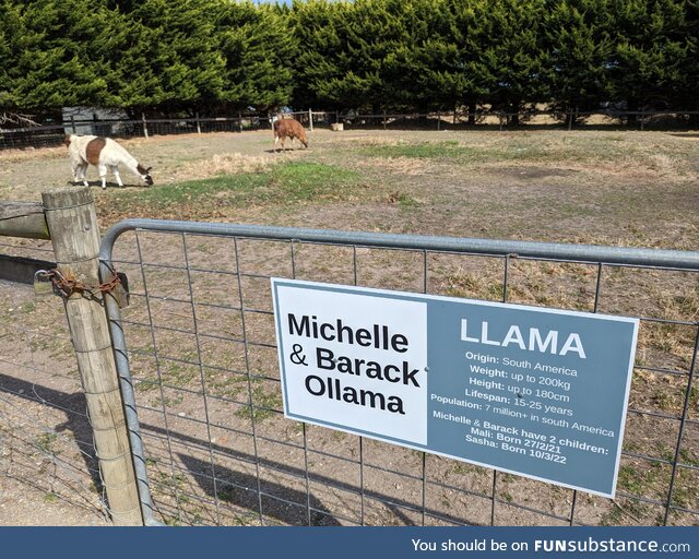 Visited a farm in Australia with good sense of humour