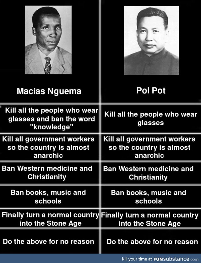 When I think that no one in modern times is as shitty and insane as Pol Pot, there is