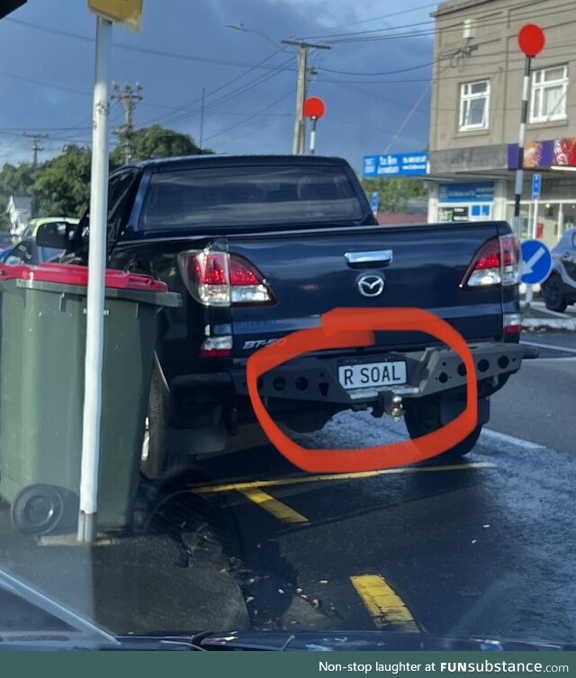 As seen in Auckland, NZ this morning. A touch of genius to get this past the censors