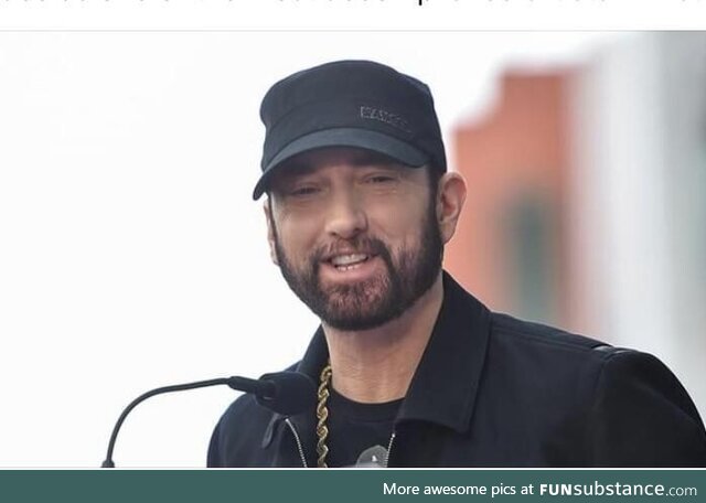 For years I thought Eminem looked like a moron for never smiling. I stand corrected