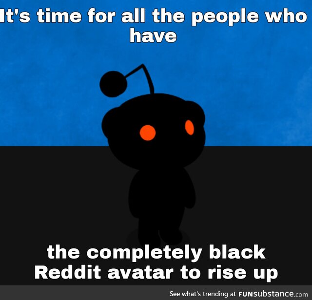 Only completely dark avatars are allowed here