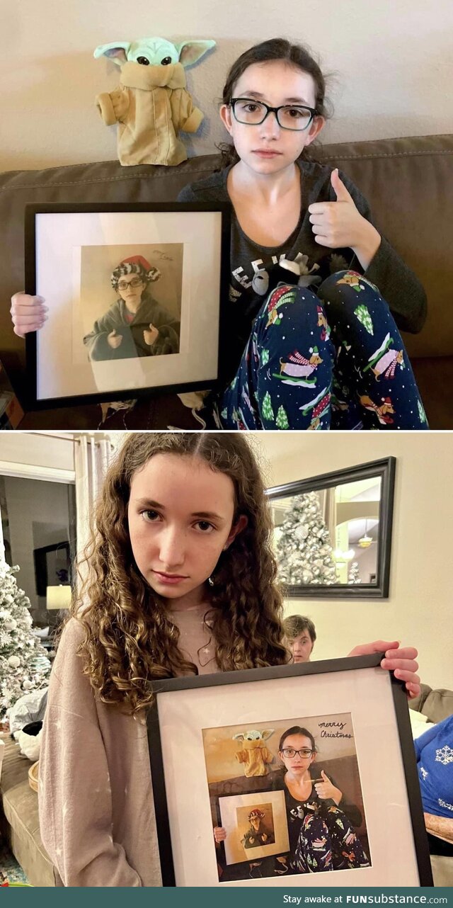 Last year for Christmas my daughter got my son a picture of herself. This year she got