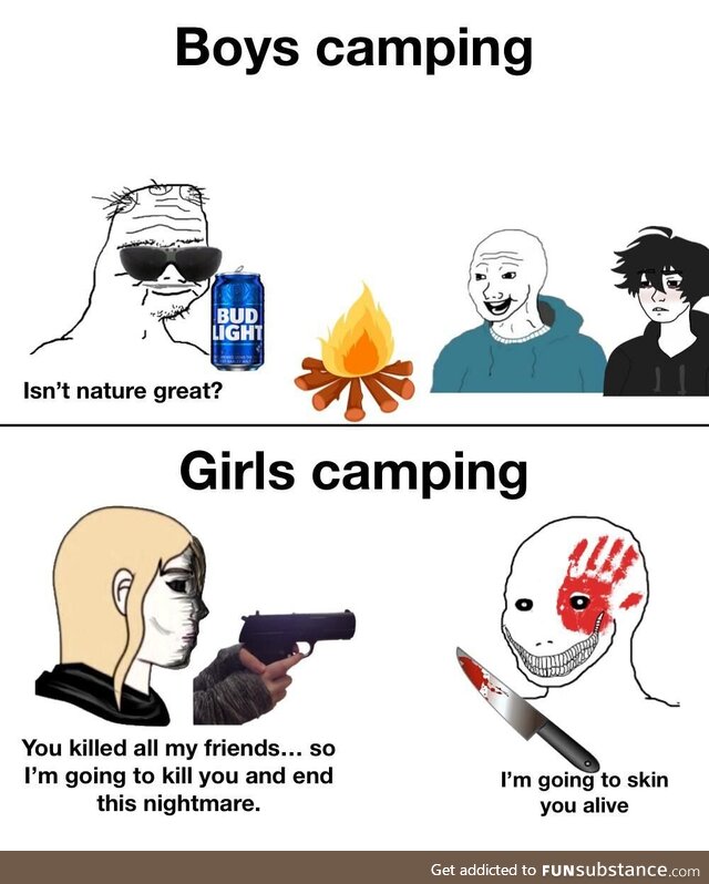 Camping sure is killer