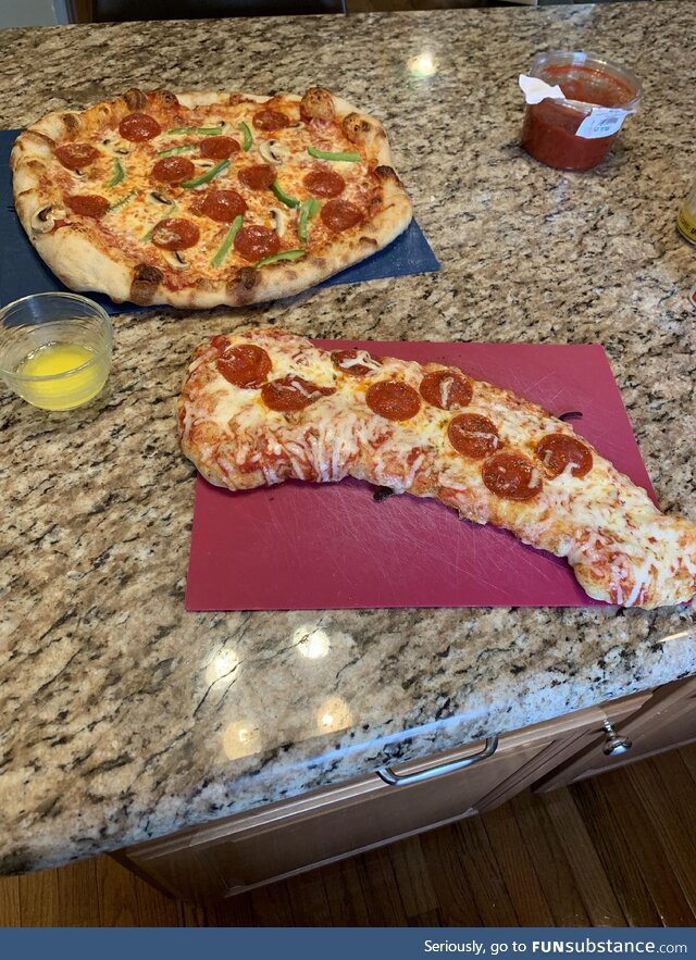 My wife wanted to do her own pizza…