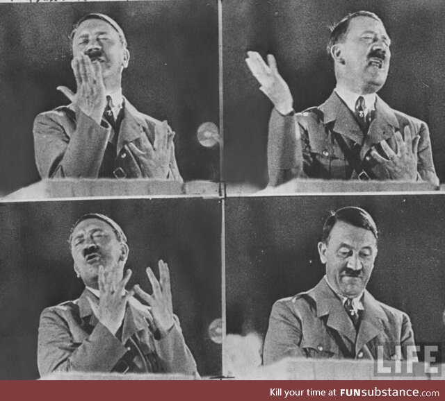 Young Adolf H. At his first pride parade giving an emotional speech advocating for