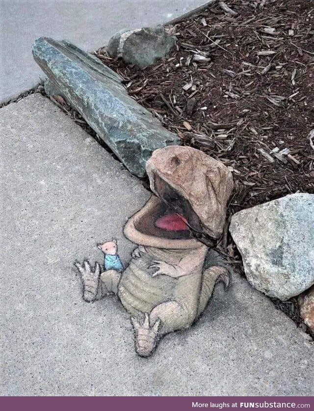 This chalk art