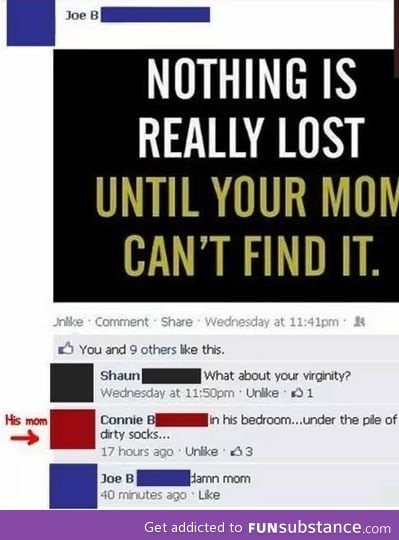 He just got mom-burned