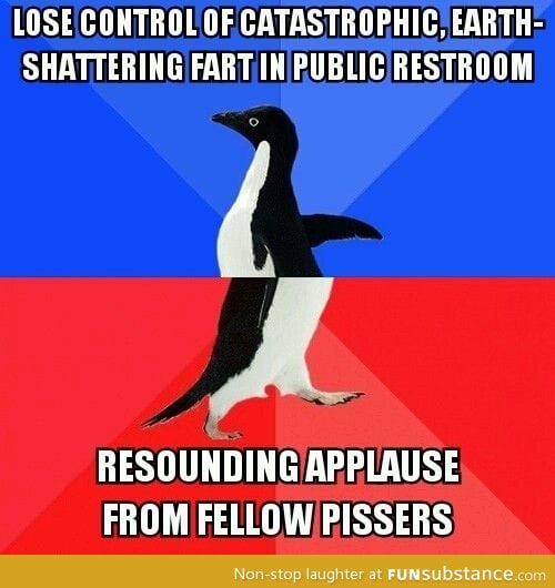 This scenario does not happen in the women's bathroom