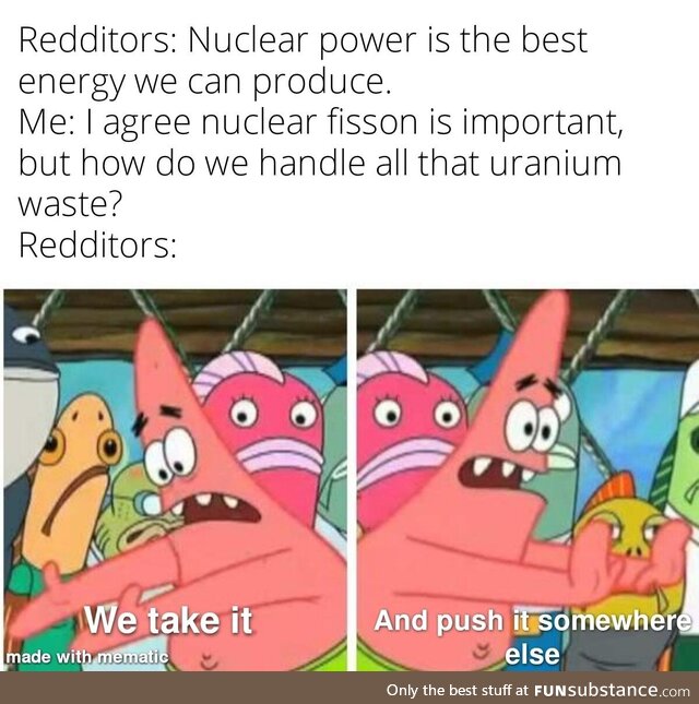 Might want to invest in making fusion reactors because the uranium supply isn't that big