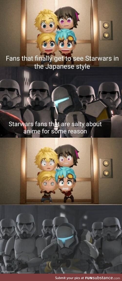 Guys guys where all fans if Starwars why the hate just because it's in the Japanese