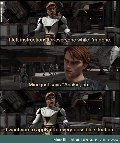 That's the planakin, Anakin, so don't go around panackin