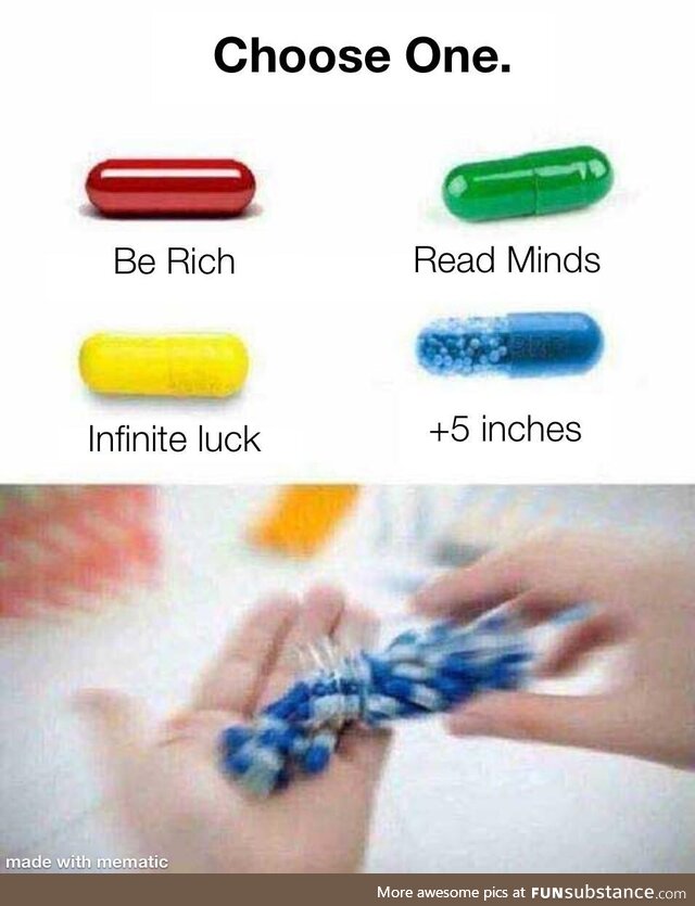 I would choose blue