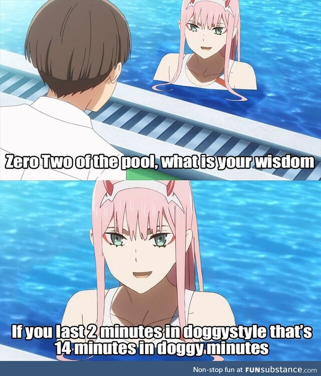 Zero two of the pool