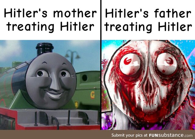 If Alois Hitler didn't spank his son's ass 24/7 then he maybe wouldn't have been such a