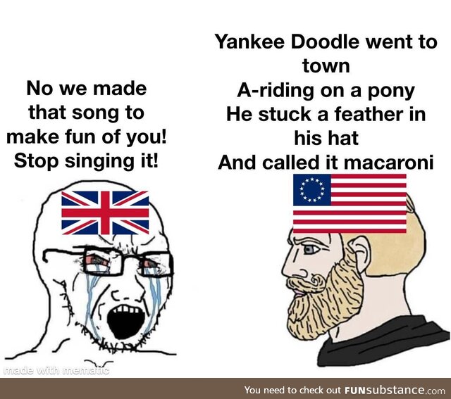 Yankee doodle keep it up! Yankee doodle dandy!