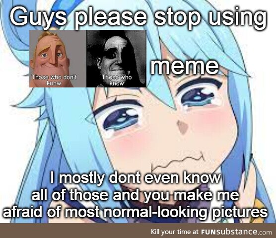 Pls dont make this meme, you make Aqua cried