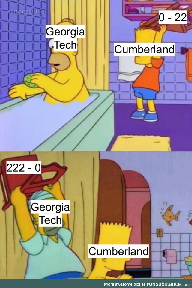 The most lopsided game in American college football history