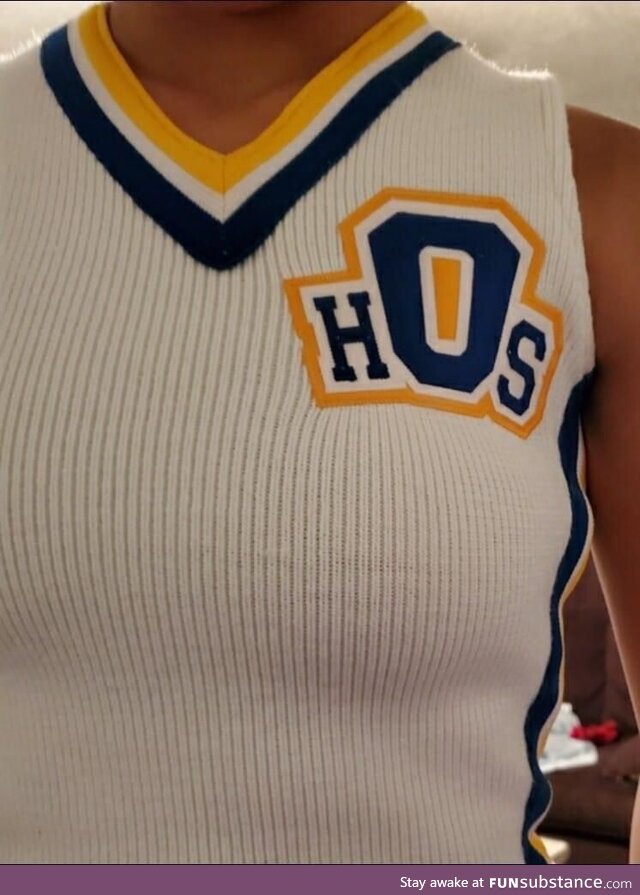 Orem High School decided to go with “hOs” for their new cheerleading sweaters