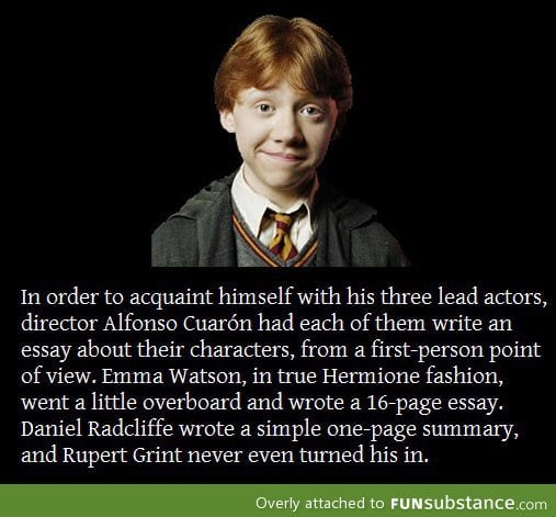 Rupert grint was the perfect ron weasley