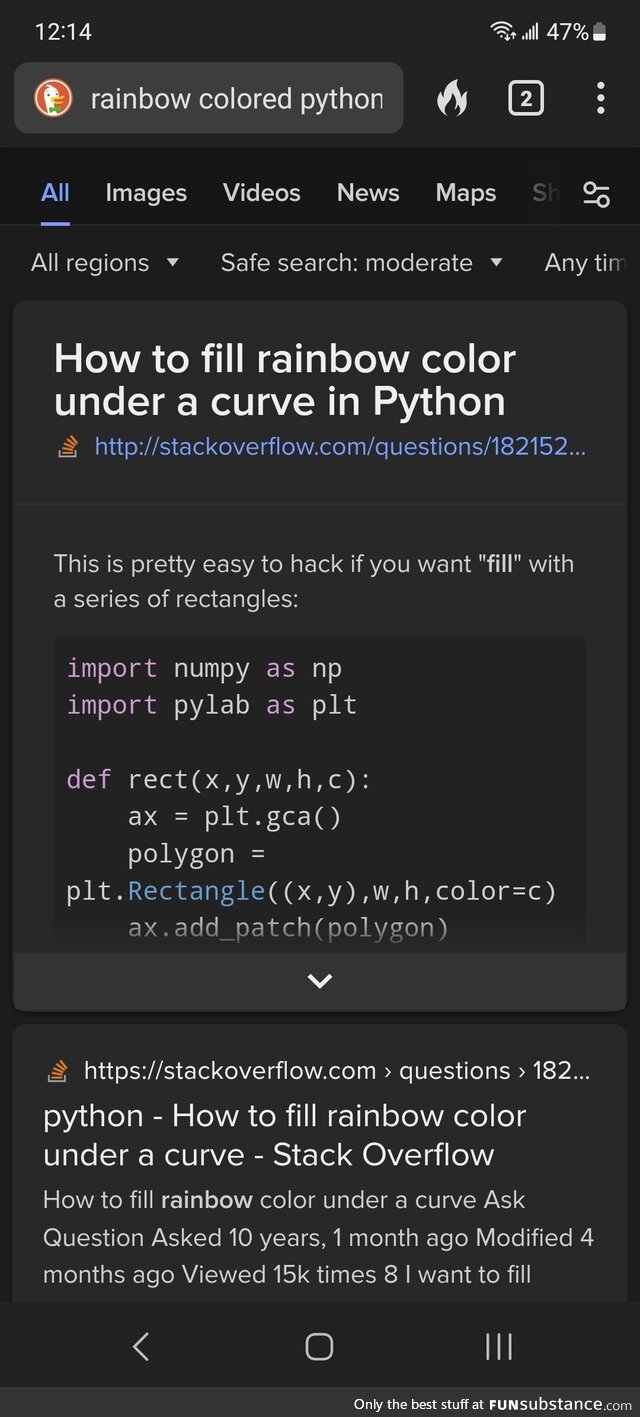 butIwantedInformationForAnActualRainbowColoredPython