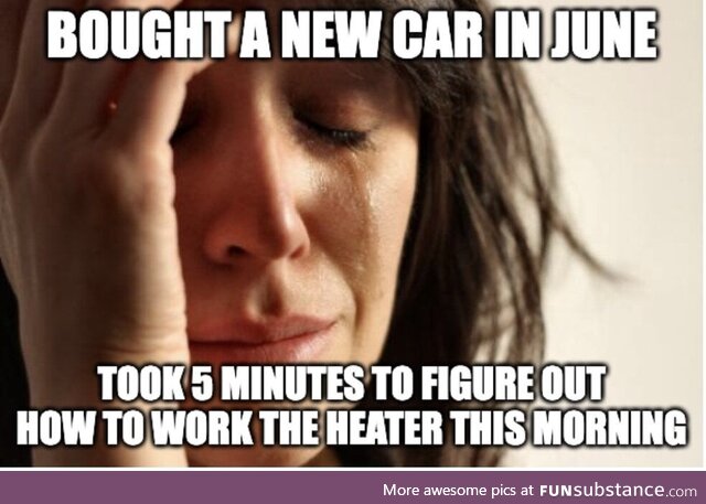 My morning first world problem