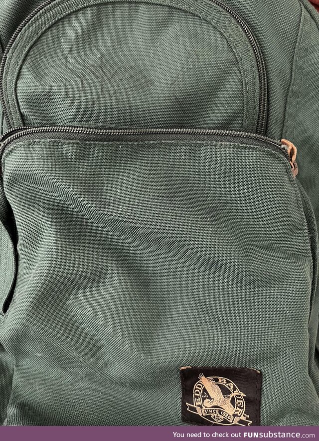 My school bag from the 90s with the infamous “S”