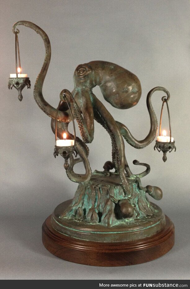 Octopus candle holder