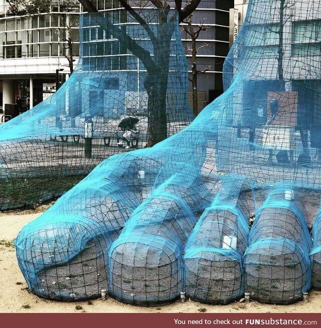 Translucent sculpture in Hiroshima, Japan