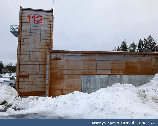 Our 2 months old fire station is allready rusting