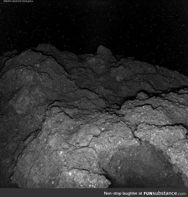 Picture taken on the surface of an asteroid