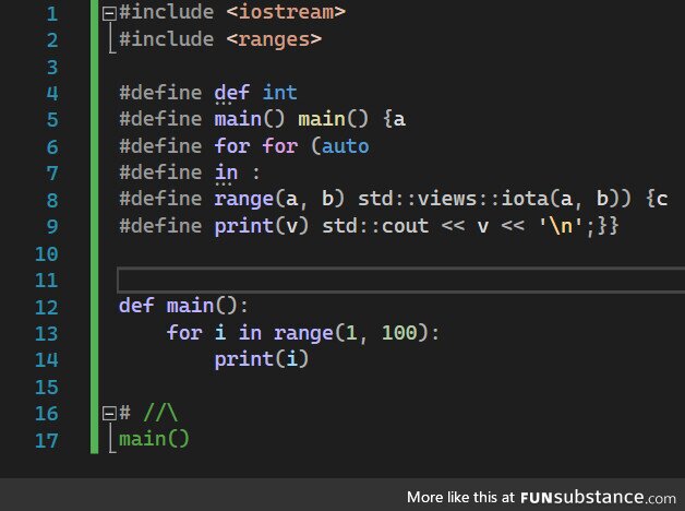 Just some normal C++, nothing to see here